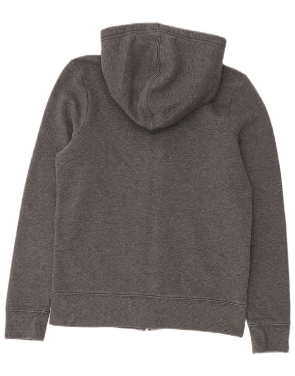 Maglione con cappuccio e zip grafica da donna Reebok UK 10 piccolo cotone grigio