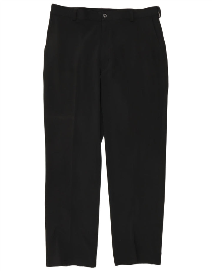 Pantaloni chino dritti da golf da uomo Nike W36 L32 poliestere nero