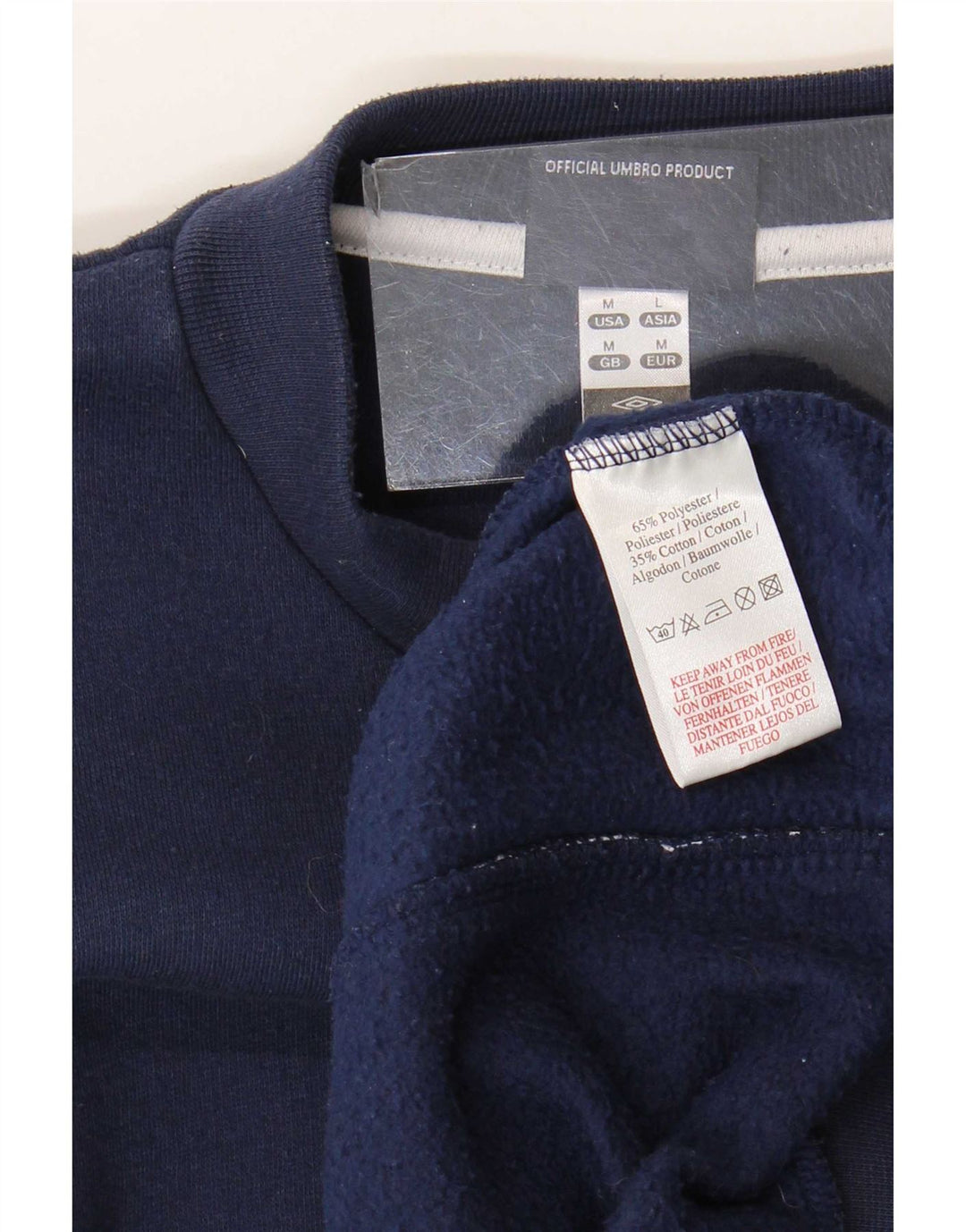 Umbro Felpa da uomo Maglione medio blu navy in poliestere