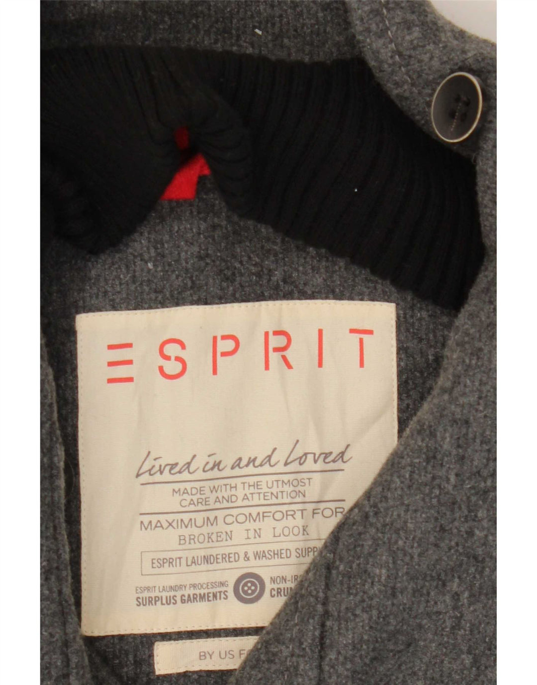 Giacca militare da uomo Esprit UK 42 XL lana grigia