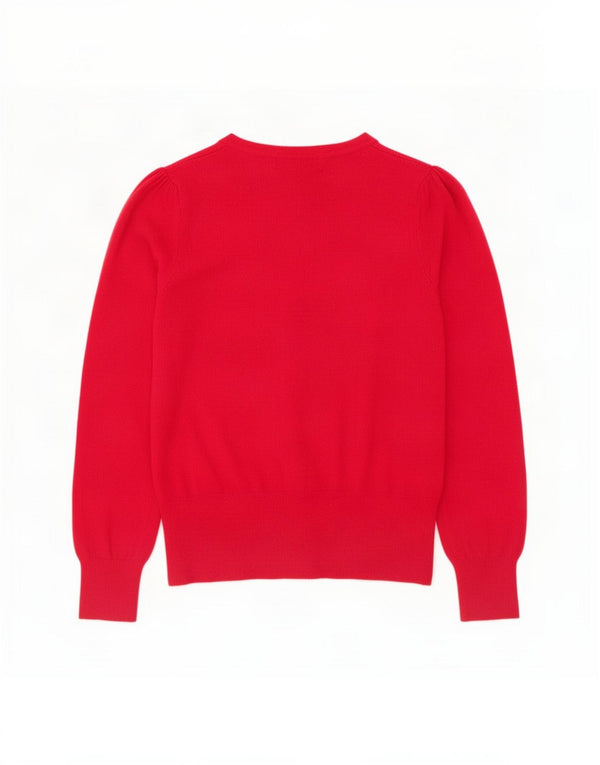 Maglione cardigan corto da donna Marks & Spencer UK 8 piccolo viscosa rosa