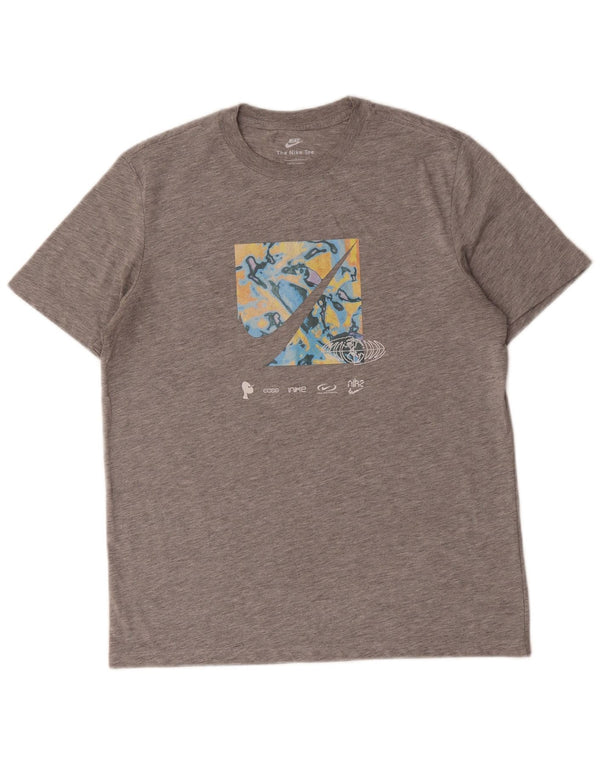 T-shirt grafica da uomo Nike Top Small in cotone grigio