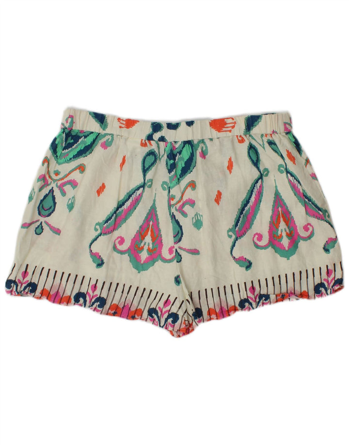 Pantaloni caldi da donna Zara 2XL W38 lino Ikat bianco