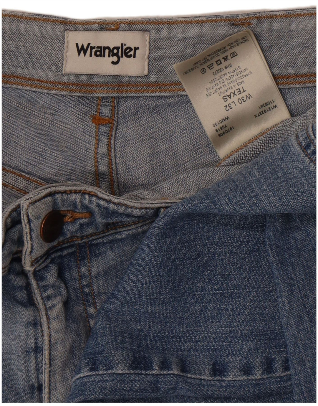 Jeans dritti da uomo Wrangler Texas W30 L32 cotone blu