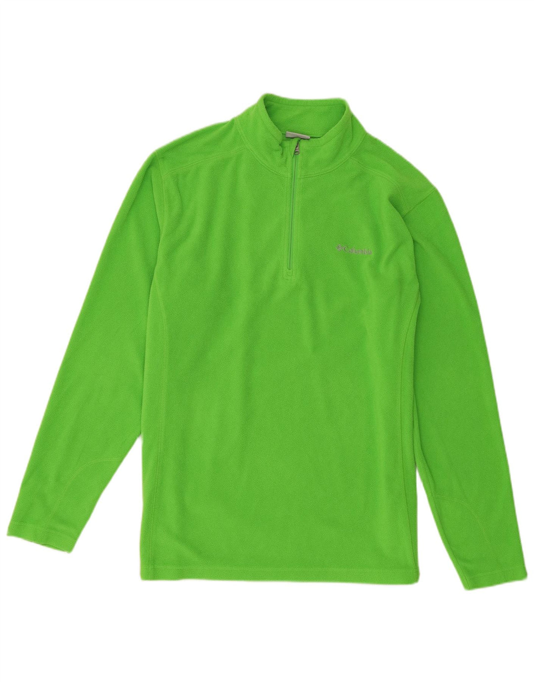 Maglione in pile Columbia da uomo con zip e collo, grande, in poliestere verde
