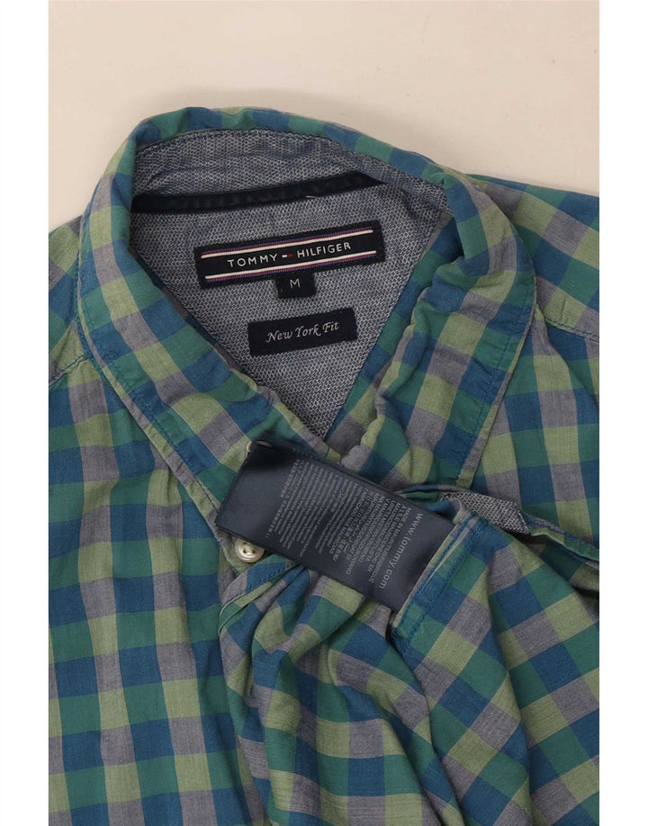 Camicia da uomo Tommy Hilfiger New York Fit Camicia in cotone a quadretti blu medio