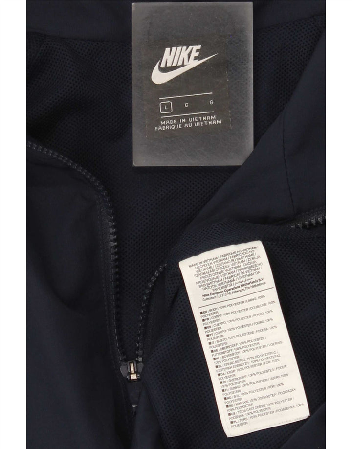 Giacca da ginnastica da uomo Nike, giacca grande, in poliestere, blu navy, sportiva