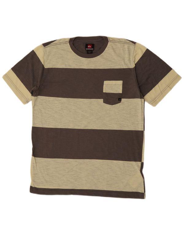 T-shirt da uomo Quiksilver Top 2XL Cotone color block beige