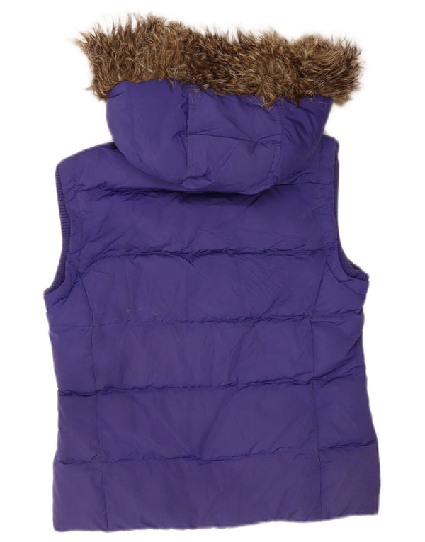 Gilet imbottito con cappuccio da donna Jack Wills UK 8 piccolo viola