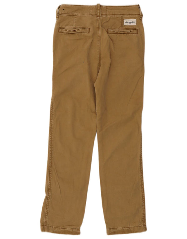 Pantaloni chino dritti da ragazzo Abercrombie & Fitch 7-8 anni W24 L24 Beige