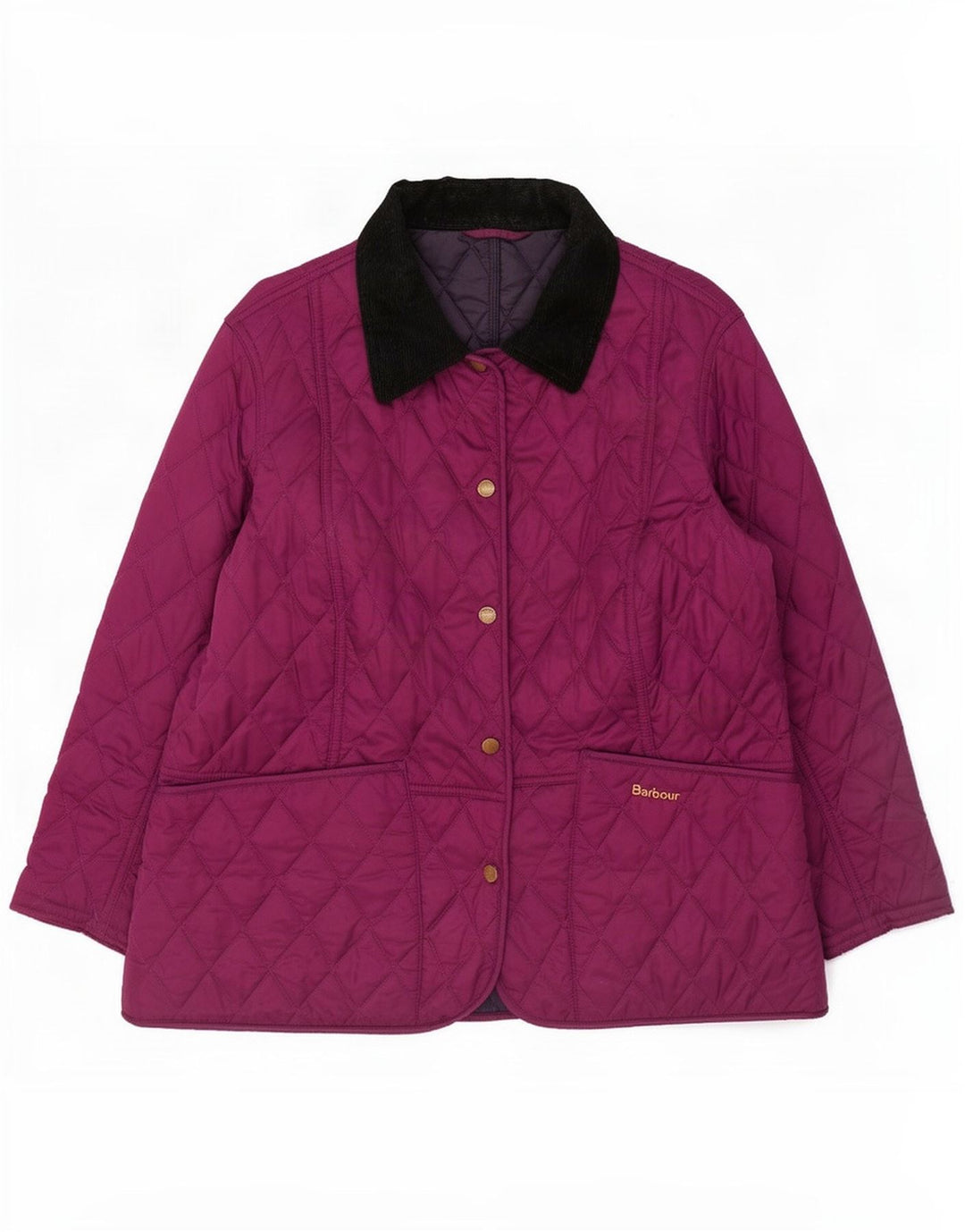 Giacca trapuntata da donna Barbour UK 16 Large Viola Colourblock in poliammide