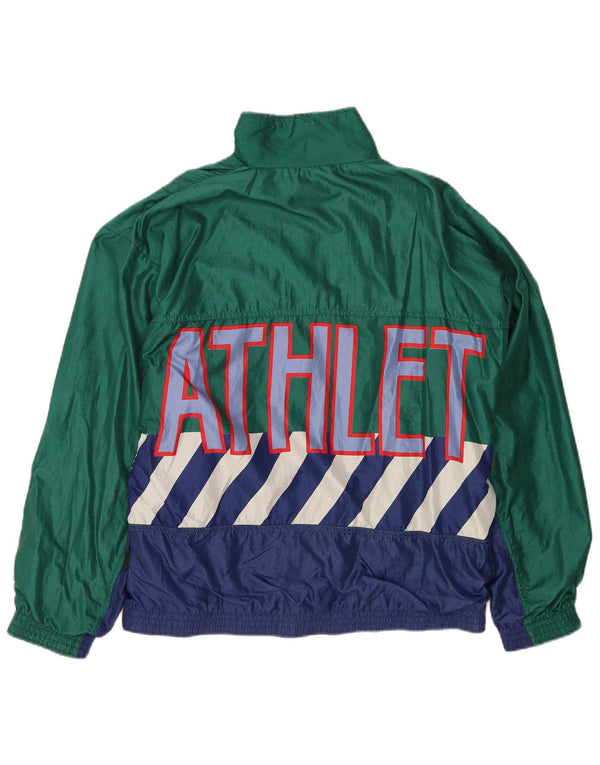 ATHLETA Giacca da ginnastica da donna con grafica Top Jacket UK 22 3XL Verde Colourblock