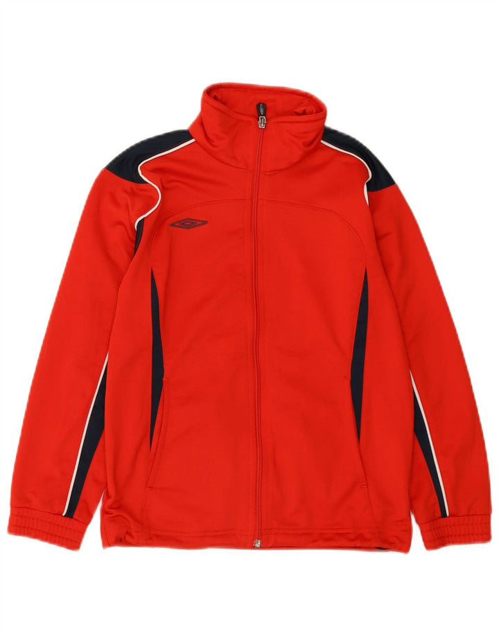 Giacca da tuta da ragazzo Umbro 7-8 anni Small Rosso Colourblock Poliestere