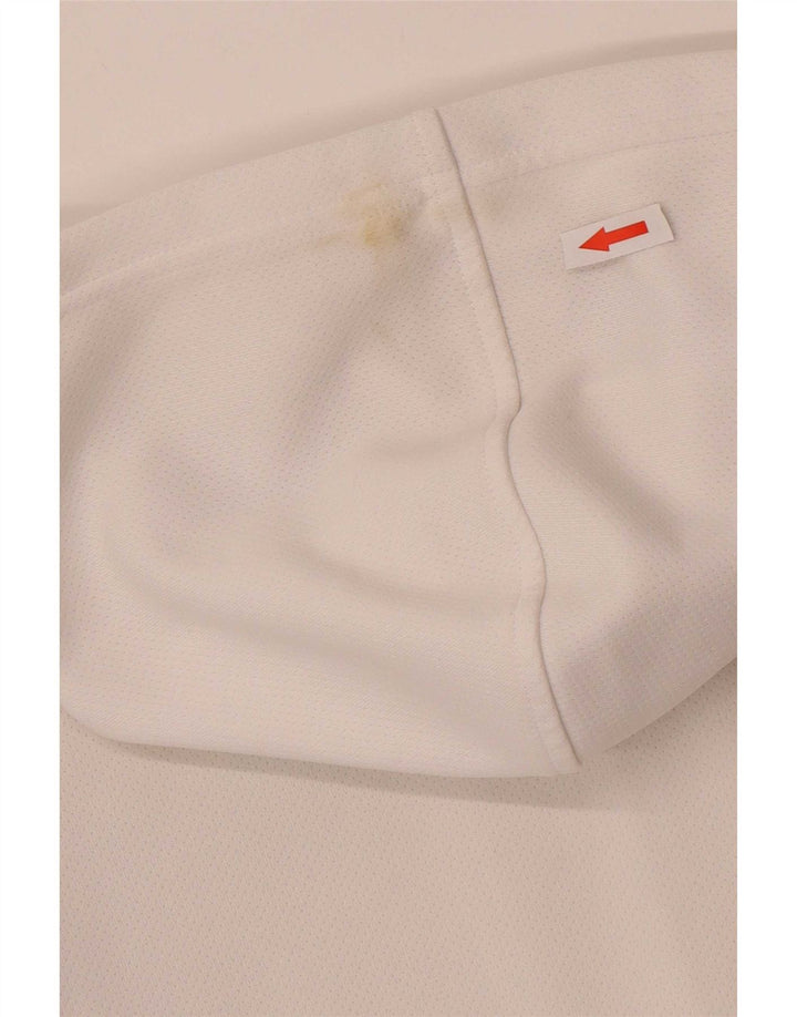 Maglione con cappuccio e zip da donna Adidas UK 12 poliestere bianco medio