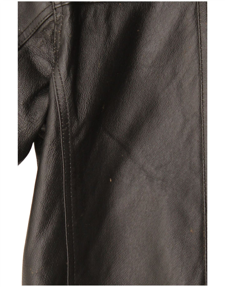 Giacca in pelle da bambino Ben Sherman 9-10 anni piccola in pelle nera