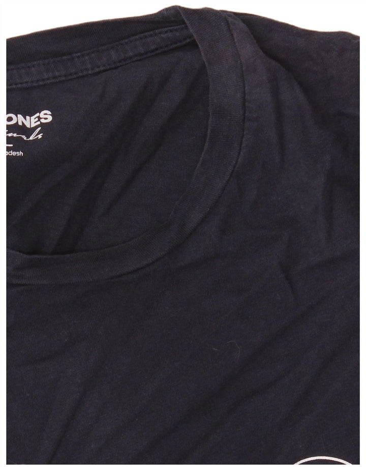 Jack & Jones T-shirt da uomo Top Large in cotone blu navy