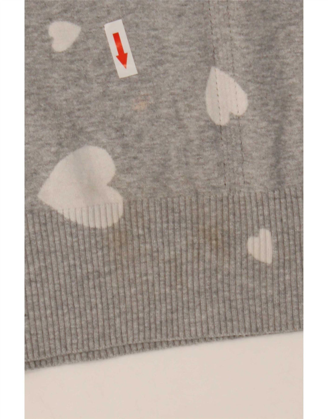 Maglione maglione girocollo da donna Marks & Spencer UK 14 Cuore grigio medio