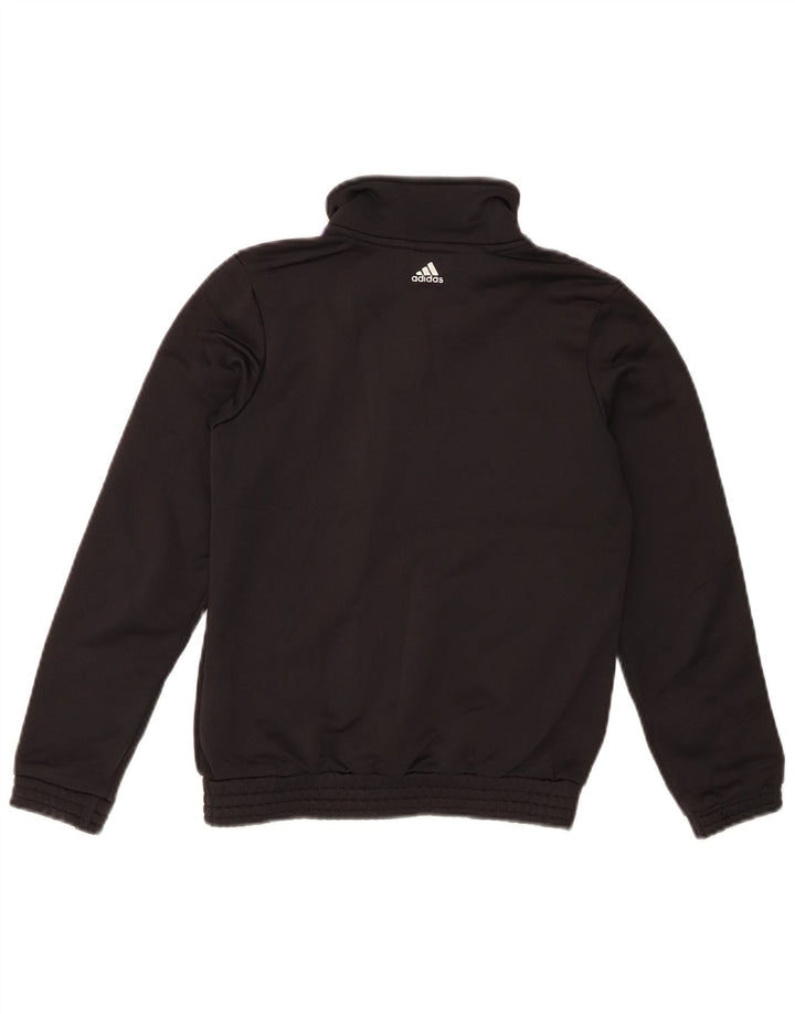 Giacca da ginnastica grafica per ragazze Adidas 9-10 anni in poliestere nero