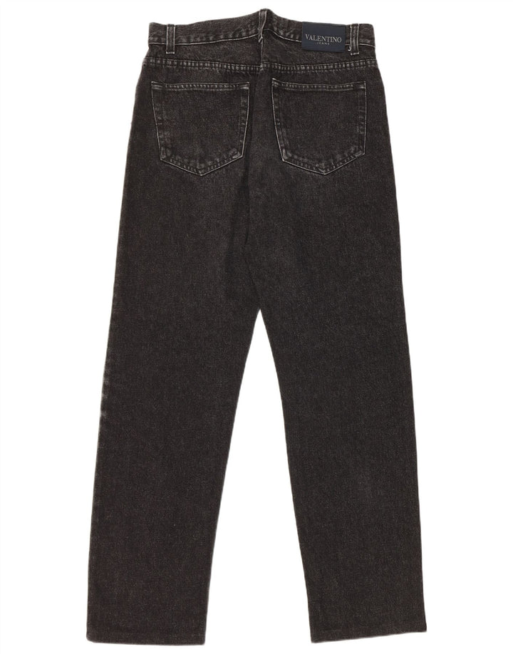 Jeans dritti da uomo Valentino W34 L31 in cotone nero