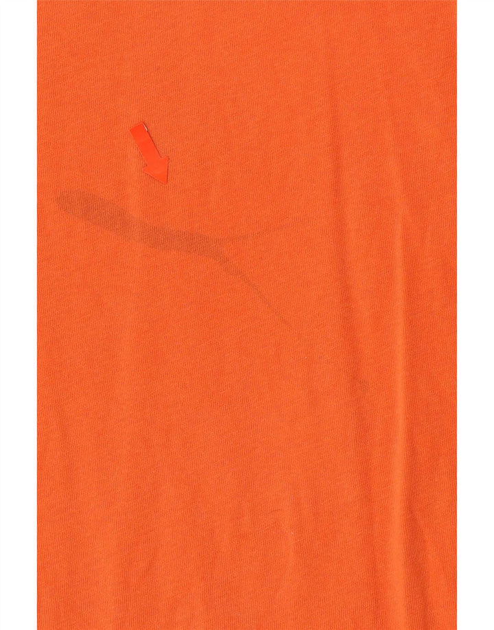 T-shirt da uomo Adidas Top in cotone color block arancione medio