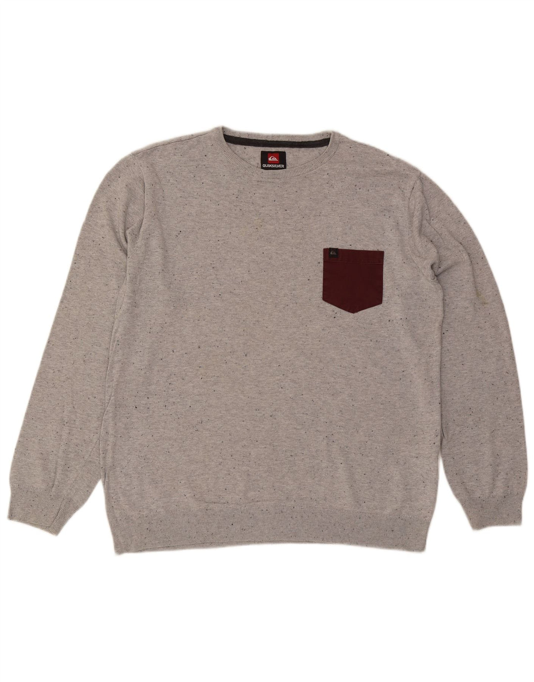 Maglione maglione girocollo da uomo Quiksilver XL in cotone grigio