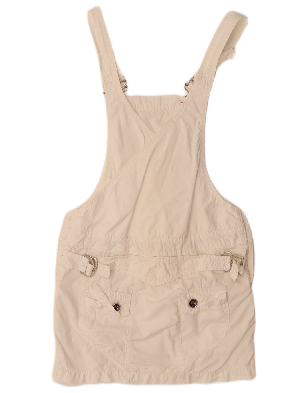LIU JO Womens Dungarees Mini Skirt Small W30 White Cotton