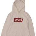Maglione con cappuccio grafico da donna LEVI'S UK 14 cotone bianco medio