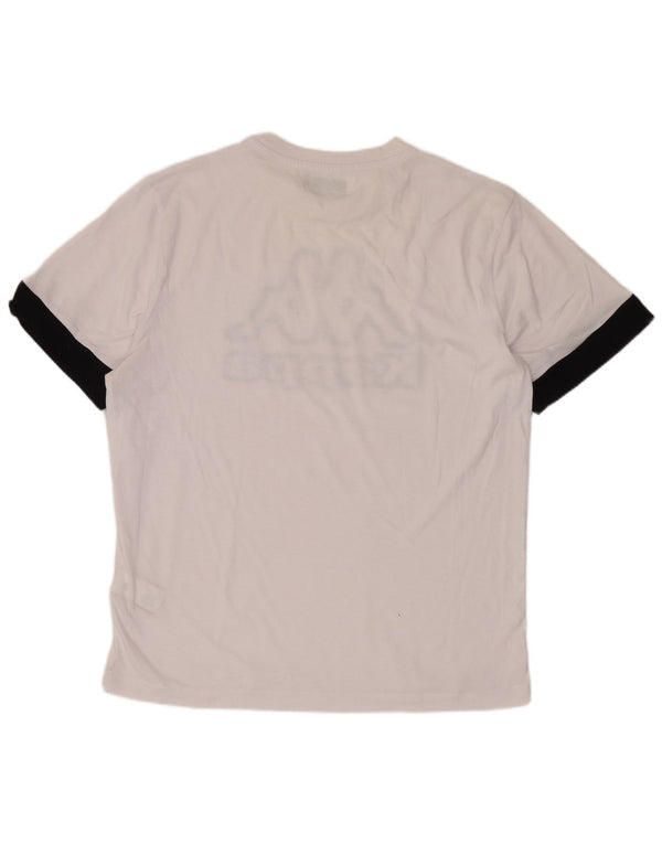 T-shirt grafica da uomo Kappa Top in cotone bianco medio