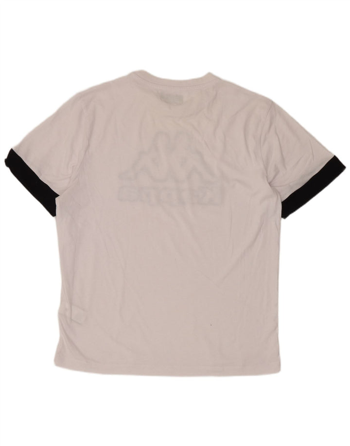 T-shirt grafica da uomo Kappa Top in cotone bianco medio