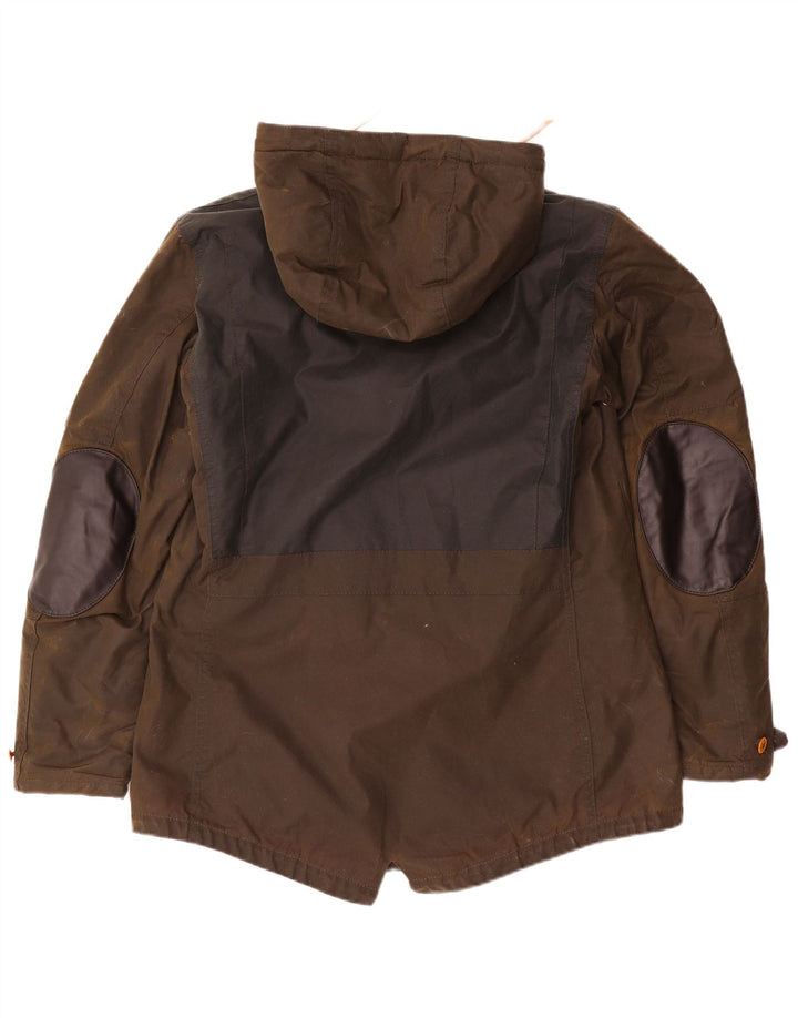 Giacca da uomo in cotone cerato con cappuccio Barbour UK 40 grande marrone
