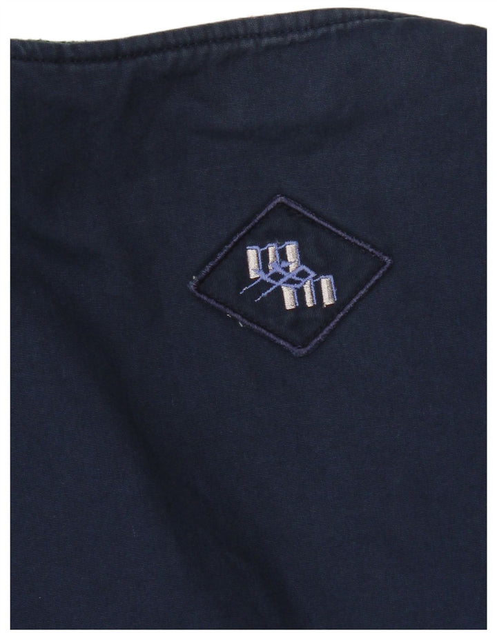 Gilet reversibile vintage da uomo grande Fair Isle multicolore