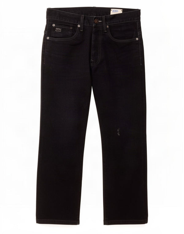 Jeans cropped G-Star da donna 3301 W30 L23 cotone nero