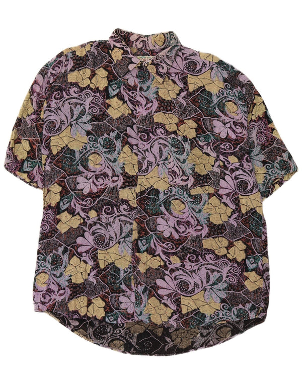 ORSO POETA Camicia Uomo Manica Corta 2XL Viscosa Paisley Multicolore