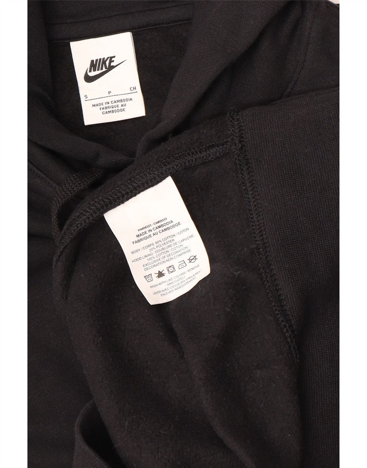 Felpa con cappuccio grafica Nike da uomo piccola in cotone nero