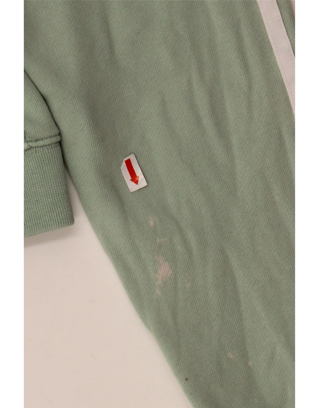 Maglione con cappuccio oversize corto da donna ADIDAS UK 8 piccolo cotone verde