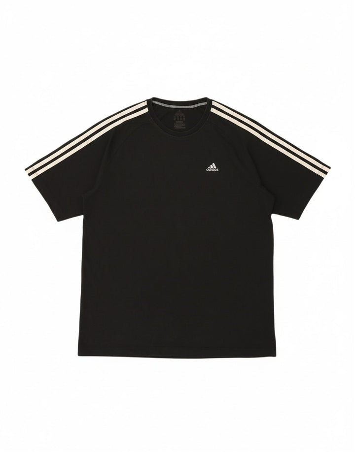 ADIDAS Mens Climalite T-Shirt Top Medium Black Cotton
