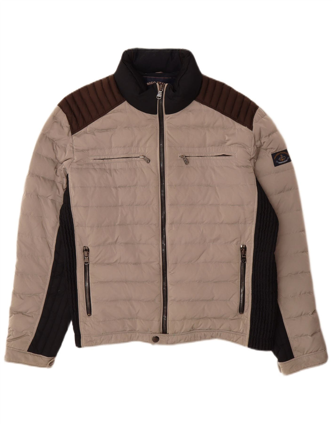 Giacca imbottita da uomo Amerigo Vespucci UK 40 Large Poliammide color block grigio
