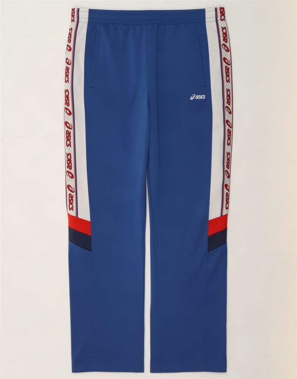 Pantaloni da tuta grafica da uomo Asics Large Blu Colourblock Poliestere