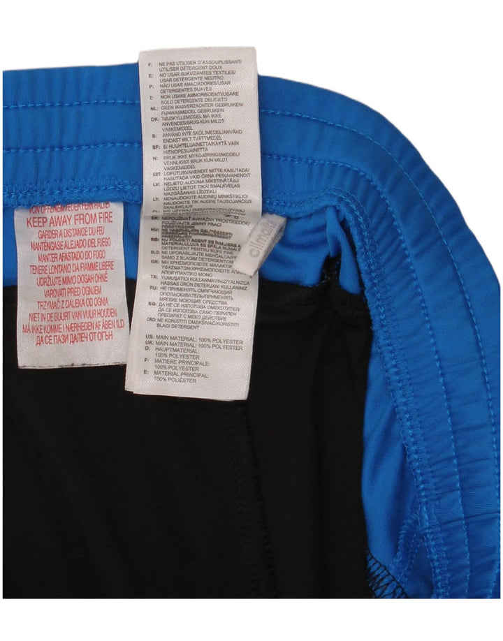 Pantaloncini sportivi Adidas Climalite da ragazzo 13-14 anni in poliestere color block nero