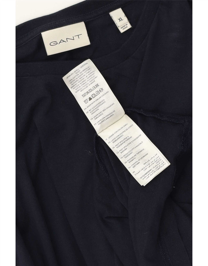Gant Top da uomo a maniche lunghe XL in cotone blu navy