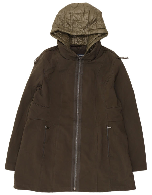 Cappotto militare con cappuccio da donna French Connection UK 18 XL Poliestere kaki