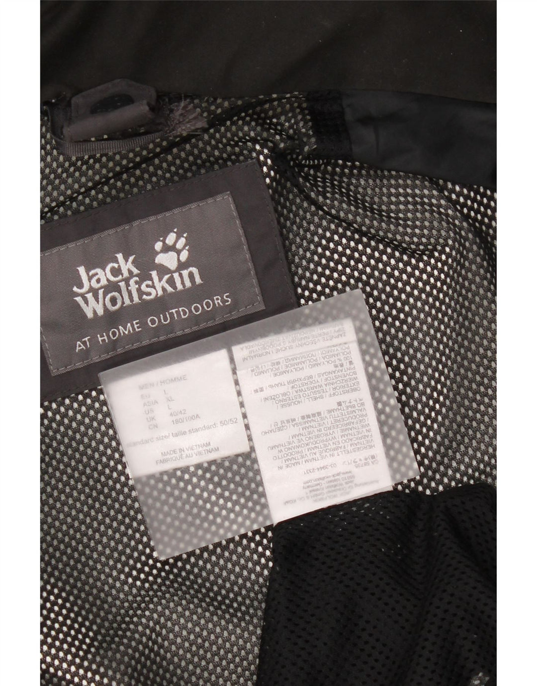 Giacca antipioggia con cappuccio da uomo Jack Wolfskin UK 40/42 Large Grey Colourblock