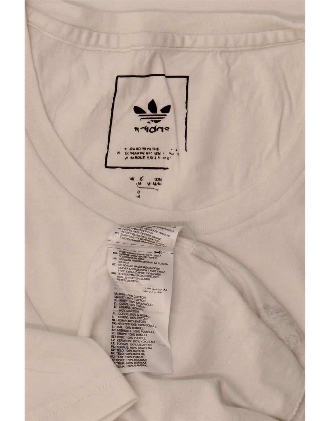 T-shirt da uomo Adidas Top in cotone bianco medio