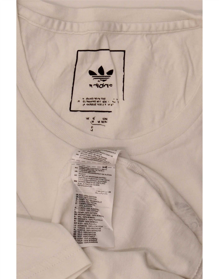 T-shirt da uomo Adidas Top in cotone bianco medio