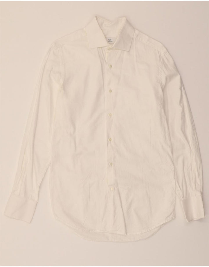 GF FERRE Mens Shirt Size 15 Medium White Cotton Vintage GF Ferre and Second-Hand GF Ferre from Messina Hembry 