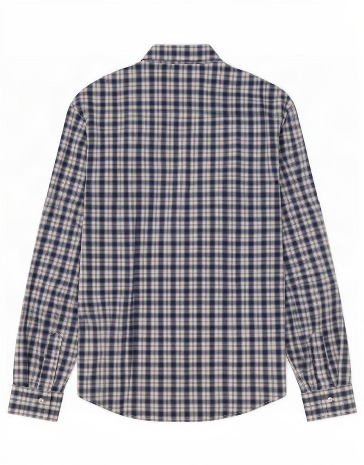 Camicia da uomo Naracamicie in cotone a quadri blu navy medio