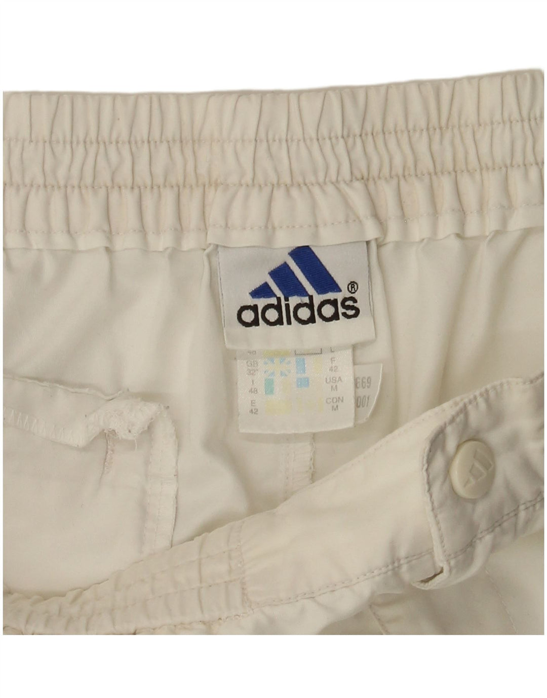 Pantaloncini da bagno Adidas da uomo di colore bianco medio in poliestere