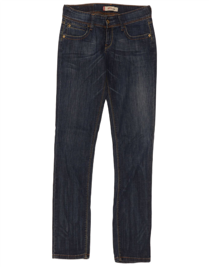 Jeans Levi's 571 Slim da donna W28 L34 cotone blu navy