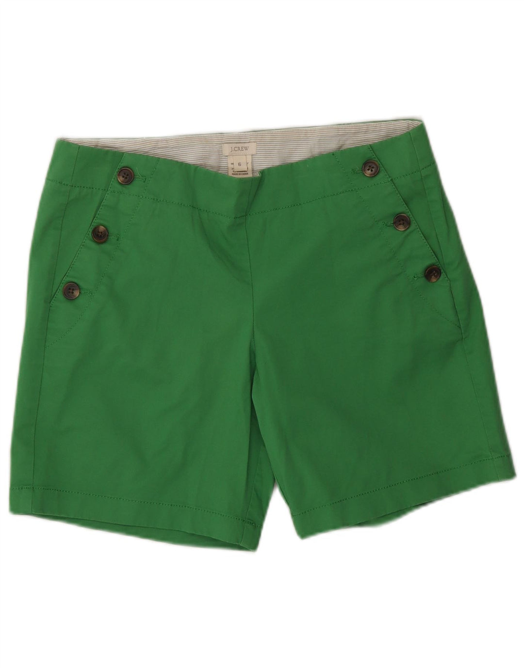 Pantaloncini chino da donna J. Crew US 6 medi W30 cotone verde
