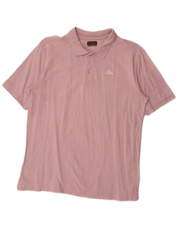 Polo Kappa Uomo Cotone Rosa Medio